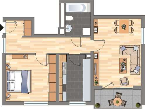 Foto - Wohnung zum Mieten in Schifferstadt 413,00 € 62.01 m²