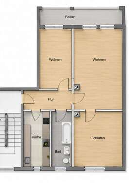 Foto - Wohnung zum Mieten in Elterlein 410,00 € 61.44 m²