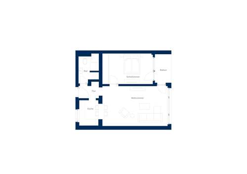 Foto - Wohnung zum Mieten in Meerbusch 857,84 € 55 m²