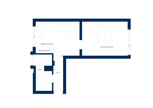 Foto - Wohnung zum Mieten in Duisburg 578,59 € 40 m²