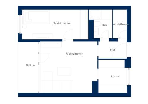 Foto - Wohnung zum Mieten in Erkrath 640,98 € 44 m²