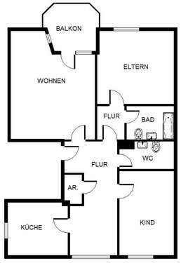Foto - Wohnung zum Mieten in Bergkamen 406,75 € 76.4 m²