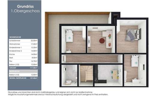 Foto - Wohnung zum Mieten in Schrobenhausen 1.200,00 € 117.4 m²