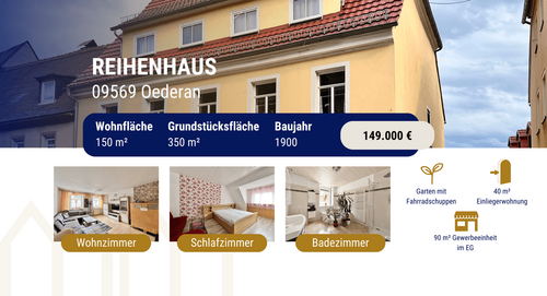 Foto - Haus zum Kaufen in Oederan 149.000,00 € 150 m²