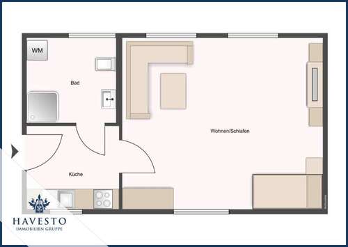 Foto - Wohnung zum Mieten in Magdeburg 356,25 € 28.5 m²