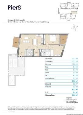 Foto - Wohnung zum Kaufen in Kiel 528.400,00 € 86.4 m²