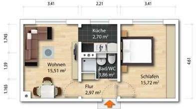 Foto - Wohnung zum Kaufen in Dresden 87.758,00 € 39.89 m²