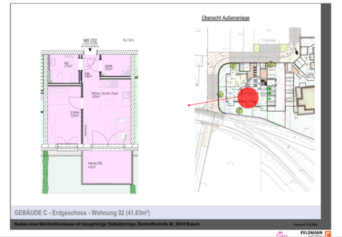 Foto - Wohnung zum Mieten in Buseck 610,00 € 41.63 m²