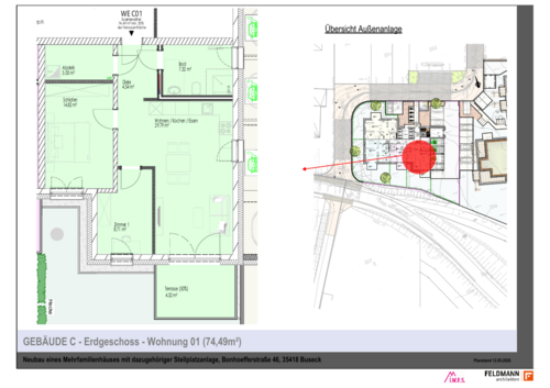 Foto - Wohnung zum Mieten in Buseck 950,00 € 74.49 m²