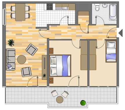 Foto - Wohnung zum Mieten in Ratingen 969,00 € 80.89 m²