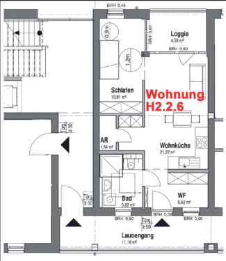Foto - Wohnung zum Mieten in Haltern am See 670,00 € 47.6 m²