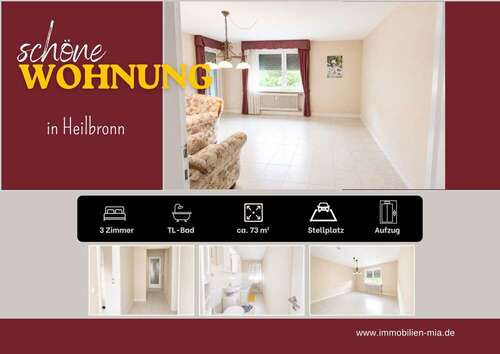 Foto - Wohnung zum Mieten in Heilbronn 800,00 € 73 m²