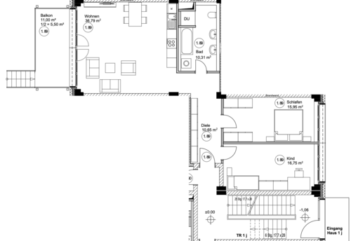 Foto - Wohnung zum Mieten in Bernau bei Berlin 1.113,02 € 95.95 m²