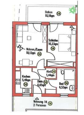 Foto - Wohnung zum Mieten in Baden-Baden 760,00 € 58.46 m²