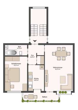 Foto - Wohnung zum Kaufen in Bremen 135.000,00 € 62 m²
