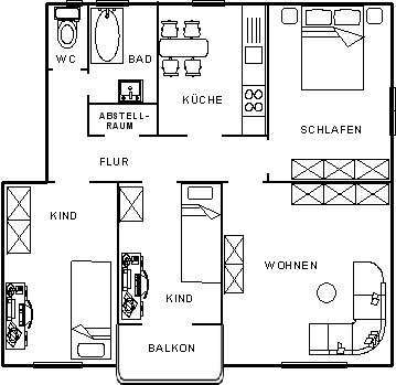 Foto - Wohnung zum Mieten in Waldsassen 447,70 € 87.56 m²