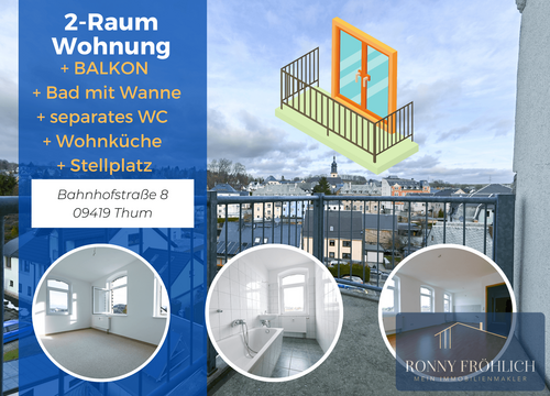 Foto - Wohnung zum Mieten in Thum 369,00 € 52 m²