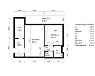 Wohnung zum Kaufen in Frankfurt am Main 249.500,00 € 62 m²