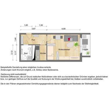 Foto - Wohnung zum Mieten in Zwickau 207,70 € 31 m²