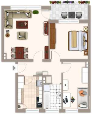Foto - Wohnung zum Mieten in Mönchengladbach 599,00 € 63 m²