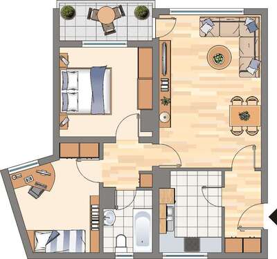 Foto - Wohnung zum Mieten in Dortmund 559,00 € 65 m²