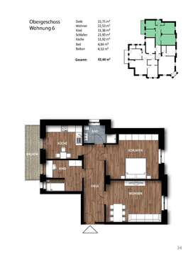 Foto - Wohnung zum Mieten in Grimma 1.017,00 € 92.5 m²