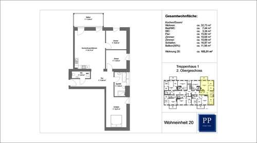 Foto - Wohnung zum Mieten in Aschaffenburg 1.490,00 € 103 m²