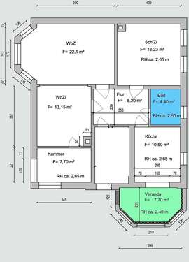 Foto - Wohnung zum Mieten in Wurzen 652,50 € 90 m²