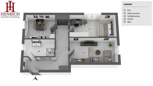 Foto - Wohnung zum Kaufen in Kriftel 130.000,00 € 55 m²