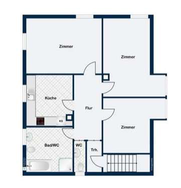Foto - Wohnung zum Mieten in Weingarten 1.100,00 € 75 m²