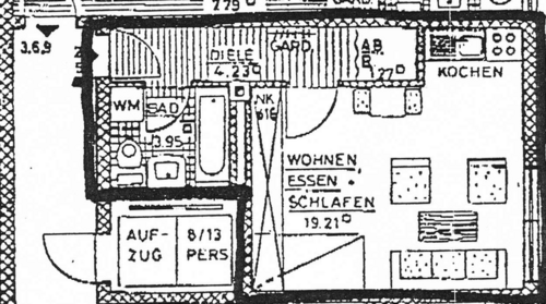Foto - Wohnung zum Kaufen in Ludwigshafen am Rhein Gartenstadt 79.000,00 € 29 m²
