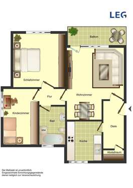 Foto - Wohnung zum Mieten in Bergkamen 489,00 € 70 m²
