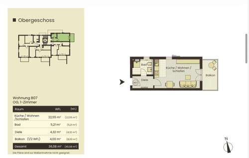 Foto - Wohnung zum Mieten in Ebersberg 710,00 € 36.08 m²