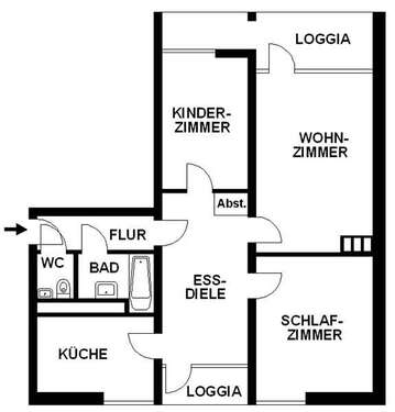 Foto - Wohnung zum Mieten in Erkrath 543,75 € 75 m²