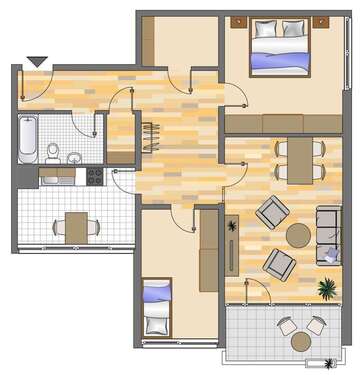 Foto - Wohnung zum Mieten in Gelsenkirchen 569,00 € 78.21 m²