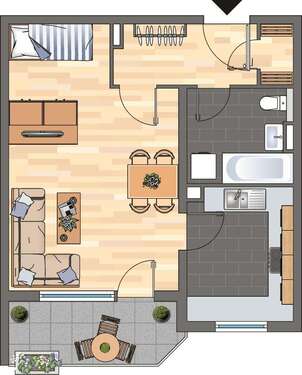 Foto - Wohnung zum Mieten in Kaiserslautern 409,00 € 42.77 m²