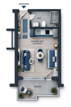 Foto - Wohnung zum Kaufen in Senden 115.000,00 € 30 m²