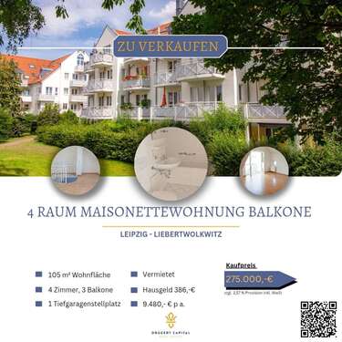 Foto - Wohnung zum Kaufen in Leipzig Liebertwolkwitz 275.000,00 € 105 m²