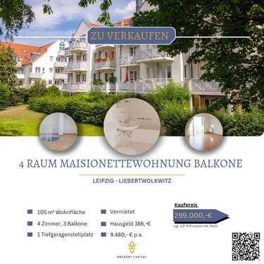 Foto - Wohnung zum Kaufen in Leipzig Liebertwolkwitz 299.000,00 € 105 m²