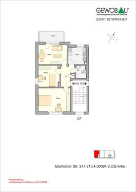 Foto - Wohnung zum Mieten in Essen 392,00 € 60.98 m²