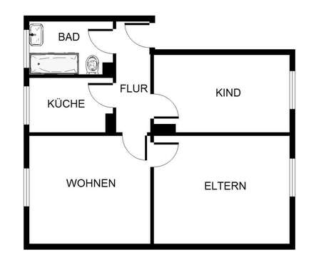 Foto - Wohnung zum Mieten in Gelsenkirchen 469,00 € 70.28 m²
