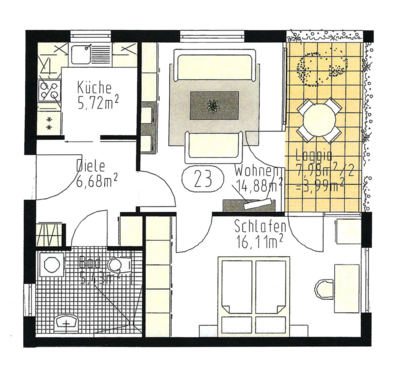 Foto - Wohnung zum Kaufen in Mannheim 245.000,00 € 53.06 m²