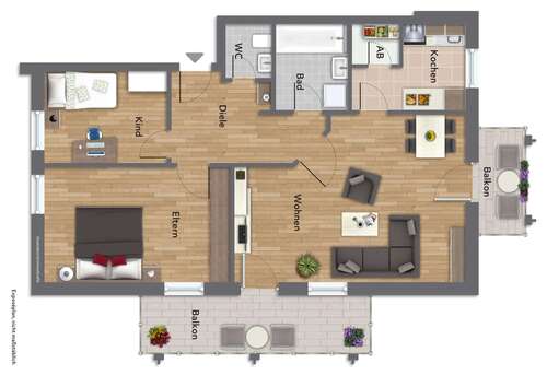 Foto - Wohnung zum Kaufen in Hengersberg 229.000,00 € 79 m²