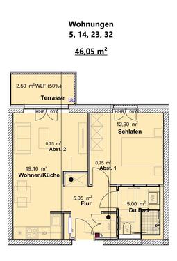 Wohnungen 5, 14, 23, 32 - 