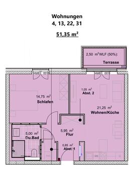 Wohnungen 4, 13, 22, 31 - 2 Zimmer Etagenwohnung zum Kaufen in Trier