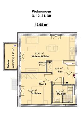 Wohnung 3, 12, 21, 30 - Erdgeschoßwohnung mit 46,05 m&sup2; in Trier zum Kaufen