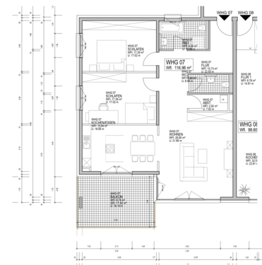 Grundriß - 3 Zimmer Etagenwohnung zur Miete in Koblenz