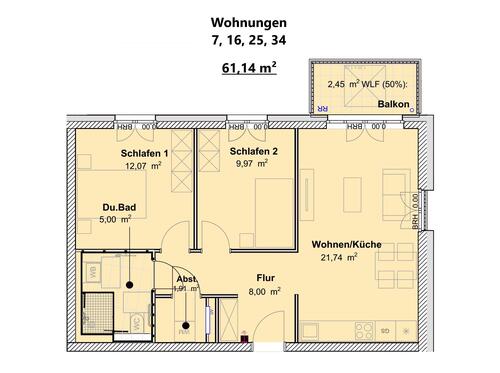 Wohnungen 7, 16, 25, 34 - 3 Zimmer Erdgeschoßwohnung zum Kaufen in Trier