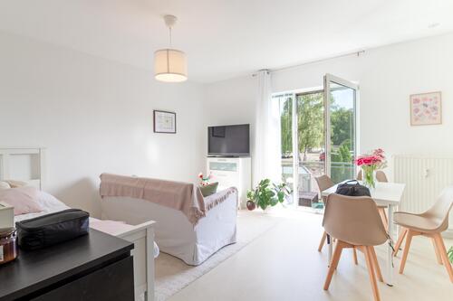 Wohn/Schlafbereich - Helle Wohnung in gepflegtem Mehrparteienhaus in Trier - unmittelbar an der Uni