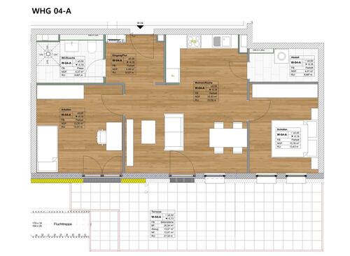 Wohnung 4-A - 3 Zimmer Erdgeschoßwohnung zum Kaufen in Trier